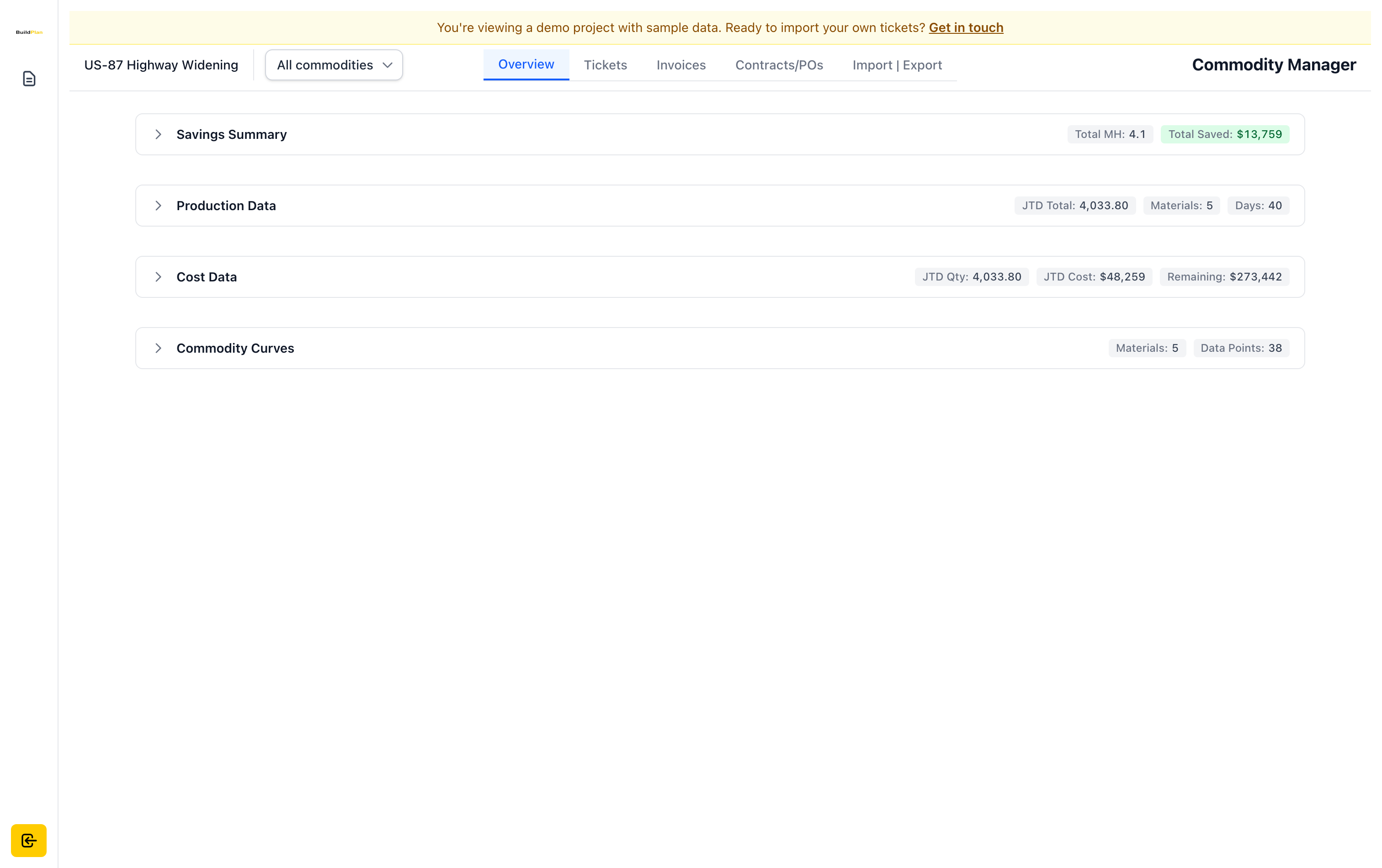 Build Plan software interface